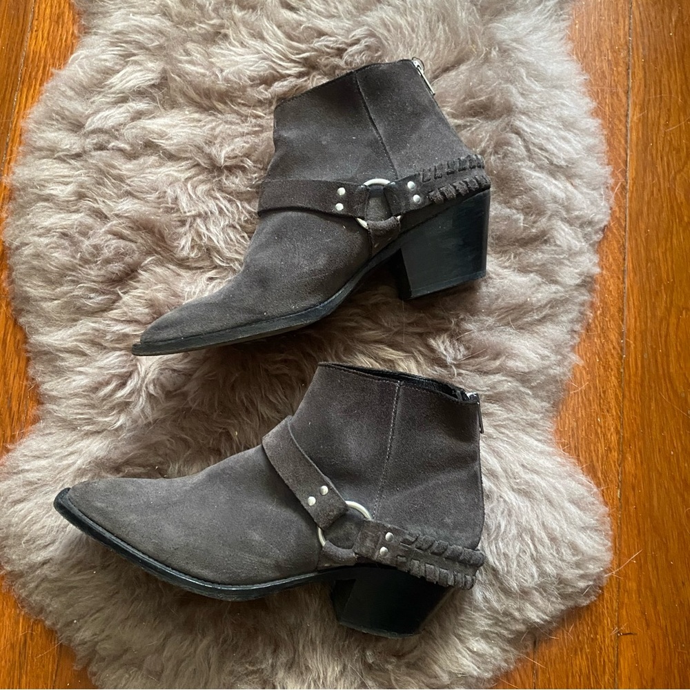 AllSaints Suede Harness Boots